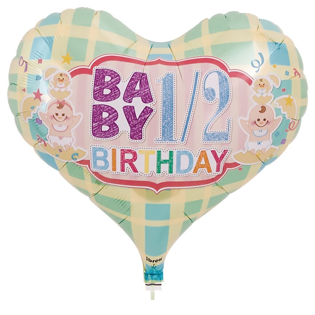 ibrex jelly heart 14 half birthday tartan green balloon