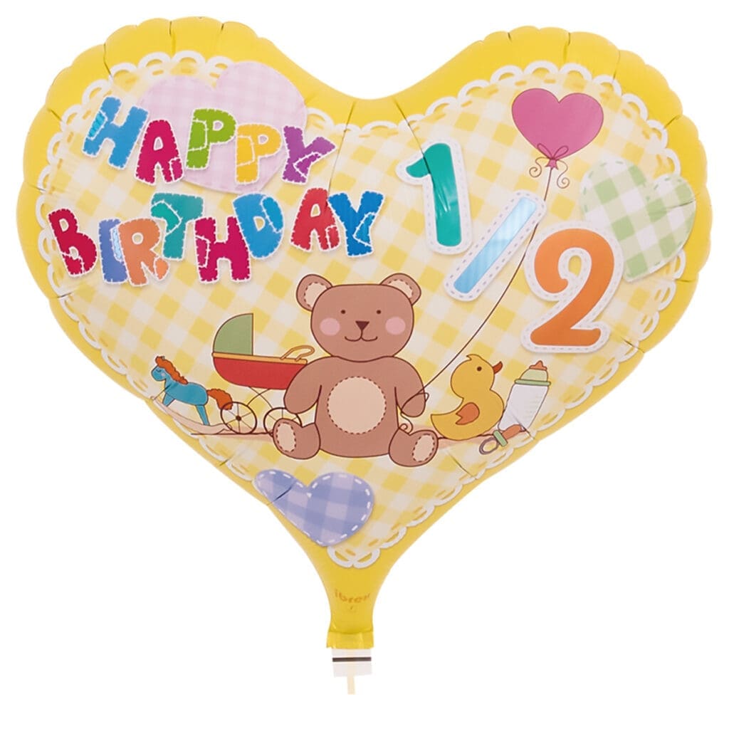 ibrex jelly heart 14 half birthday toy box yellow balloon